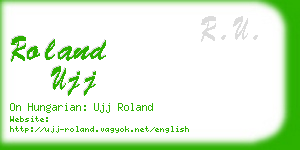 roland ujj business card